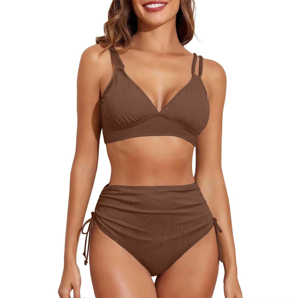 Women's Swimwear Sense Bikini With Chest Pad No Steel Bra Swimwear