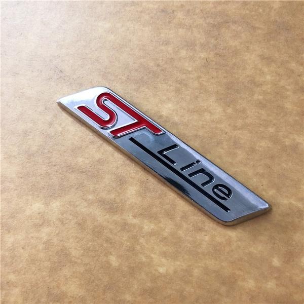 1X Metal Chrome Matt Black  STline ST Line Car Emblem Badge Auto Decal 3D Sticker Emblem