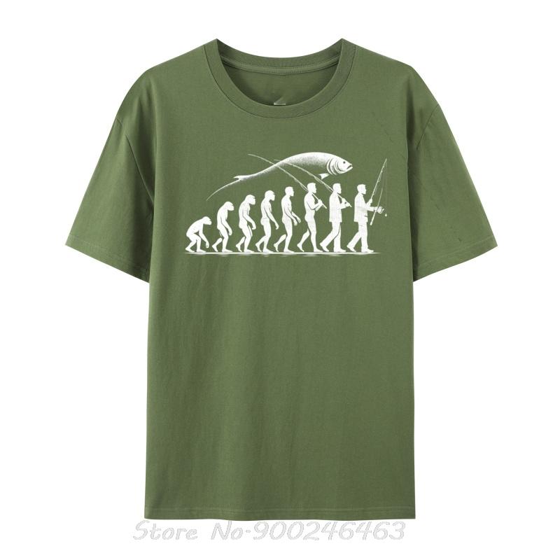 Evolution Fishing Fish Trout Angler Fisherunisex Bass Anglers Tshirts For Unisex Cotton Tops Cotton Fitness T Shirt Oversized Tees