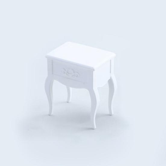 Dollhouse Bedside Table, 1:12 Miniature Furniture Decorative Ornaments, Realistic Details Durable Craftsmanship Dollhouse Furniture