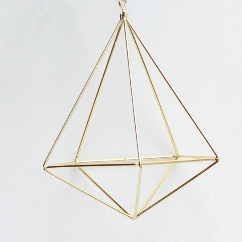 Wall Decoration Hanging Metal Geometric Air Plant Flower Pot Rack Holder Bracket