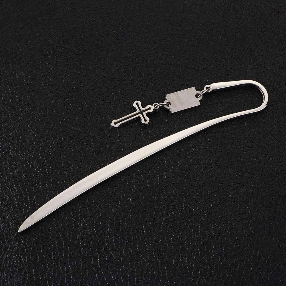 Gift Christian Accessories Open Letter Stick Tool Cross Bookmarks Cross Pendant Bookmarks Metal Bookmarks Letter Opener