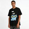 Funny Bird Cat Print T-shirt Casual Loose Fit Unisex Top Cute Animal Pattern Tee Pure cotton T-shirt