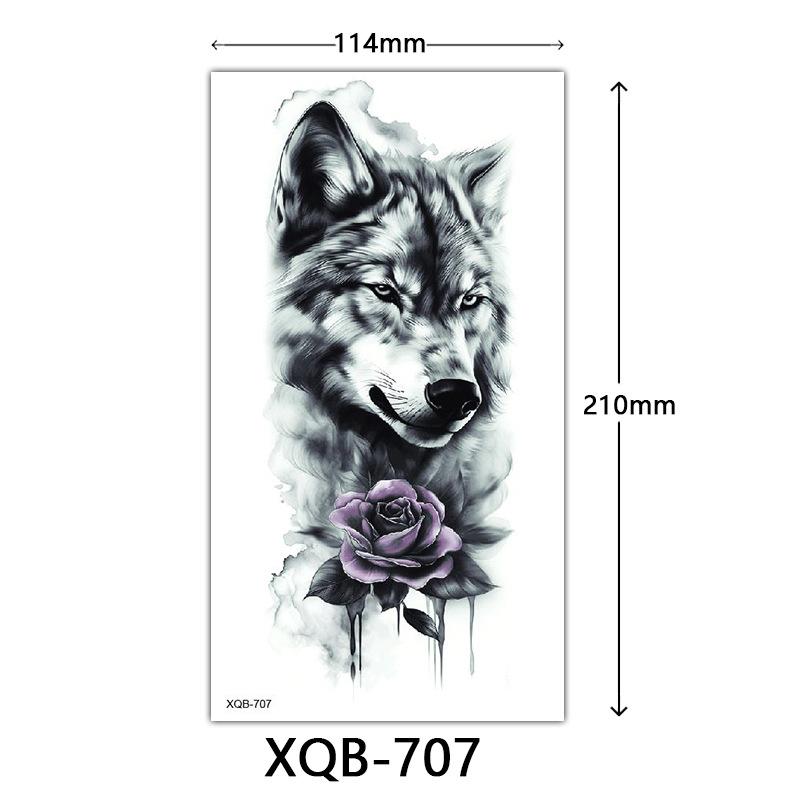 

Маленькая наклейка-тату на всю руку, Цветочные буквы, Простая наклейка-тату с цветком 114*210mm