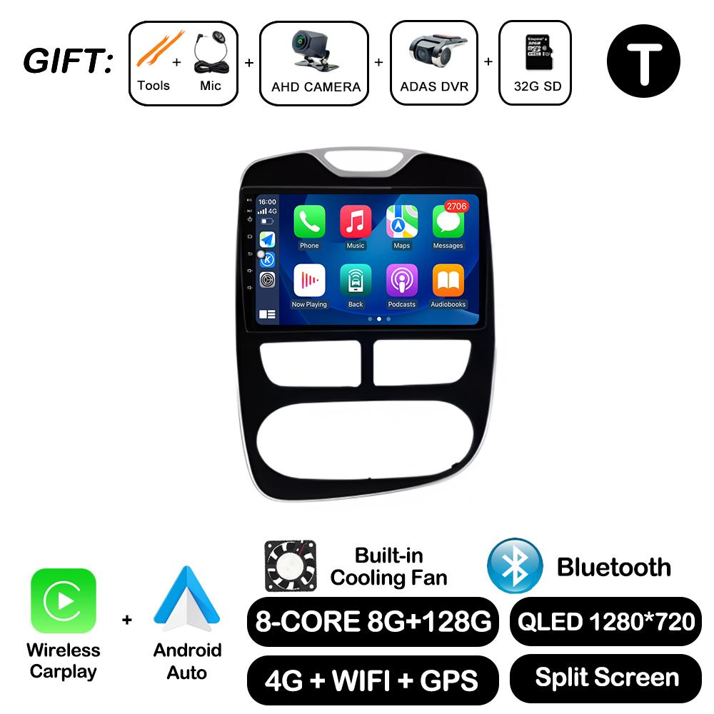 10'' For Renault Clio 4 2012 - 2016 Carplay Car Radio Multimedia Video Player Android Auto 4G WIFI GPS Navigation DSP stereo BT