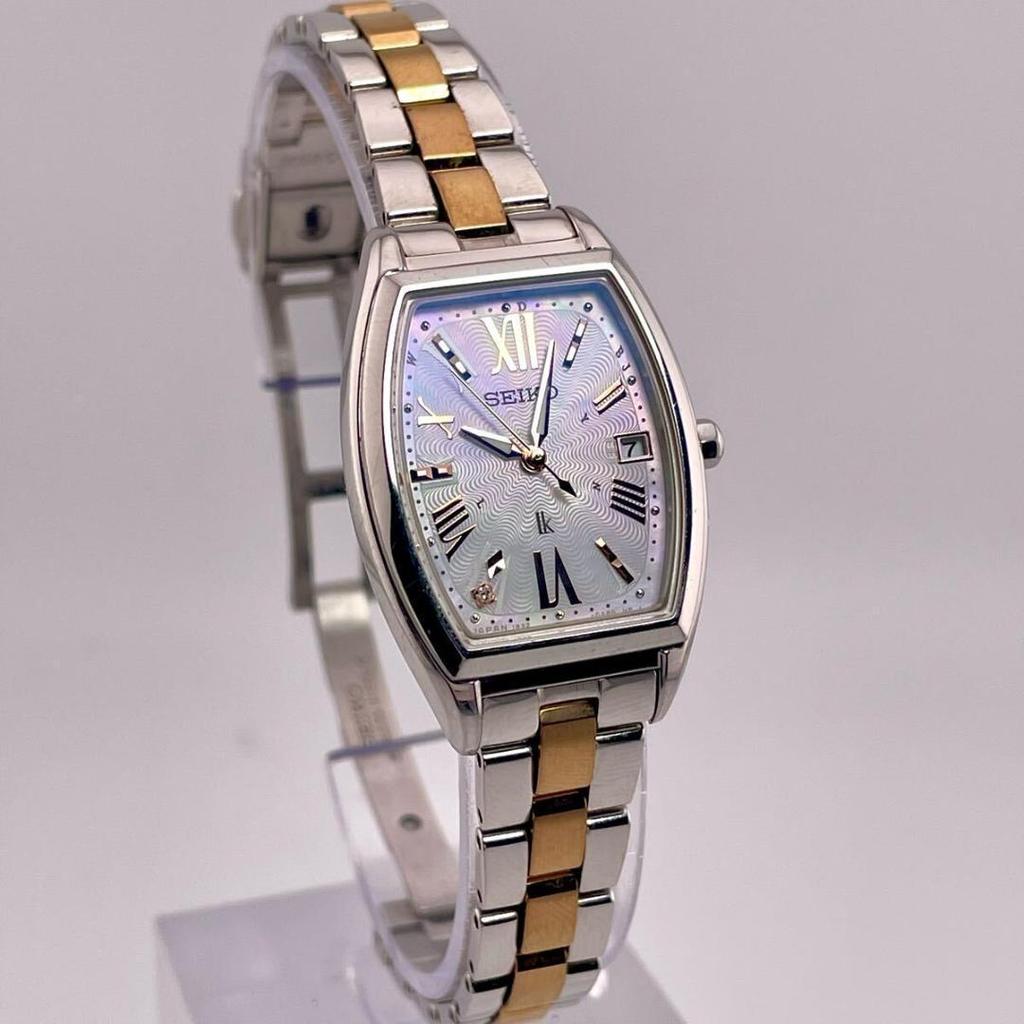 [USED] Working MOP/Shell 1P Seiko Lukia Watch Radio Solar Roman