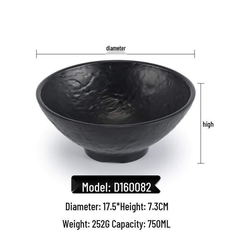 Black Frosted Melamine Dipping Bowl