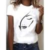 Women'S Short-Sleeve T-Shirt Simplified Portrait Pattern Printing