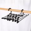 Folding Pants Rack Home Pants Hanger Multi-layer Magic Seamless Trousers Clip Wardrobe Storage Supplies 5-in-1 Trousers Hanger