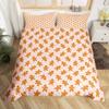 Gingerbread Man Xmas Theme Duvet Cover Christmas Comforter Cover Cartoon Snowman Christmas Tree Bedding Set Pink Quilt Cover