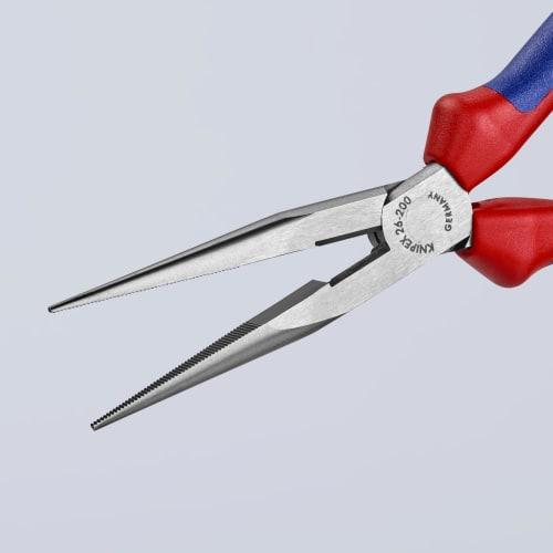KNIPEX Long Nose Pliers, 200mm, 2612200