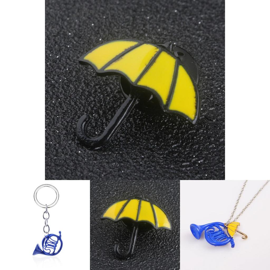 Collier pendentif parapluie corne How I Met Your Mother en alliage pour couples et fans