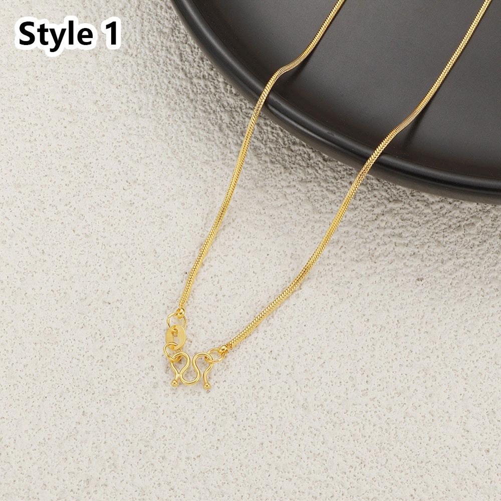 

1Pcs New Titanium Steel Chain Necklace Non-fading 45cm Clavicle Chain M-shaped All-match Women s Simple Necklace