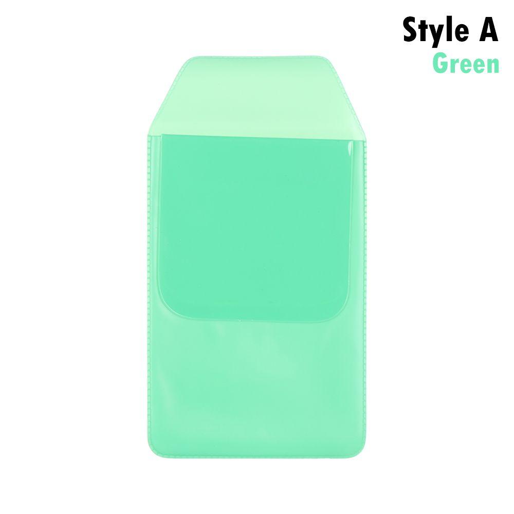 1Pc Candy Color PVC Card Bag Portable Pocket Protector Leak-Proof Pen Pouch Pencil Case Office School Doctors Nurses Supplies