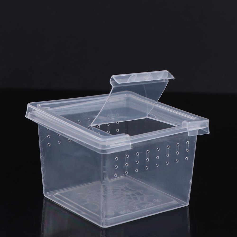 1PC Plastic Household Reptile Accessories Transparent Lizard Living Box Reptile Habitat Insect Feeding Box Hatching Tank