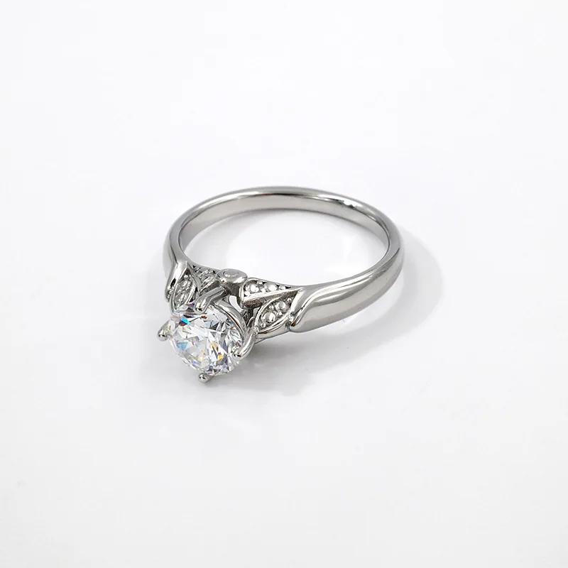 18K Gold-plated Luxury Cubic Zirconia Stainless Steel Rings with No Gloss High-quality Cast Women's Fashion Jewelry