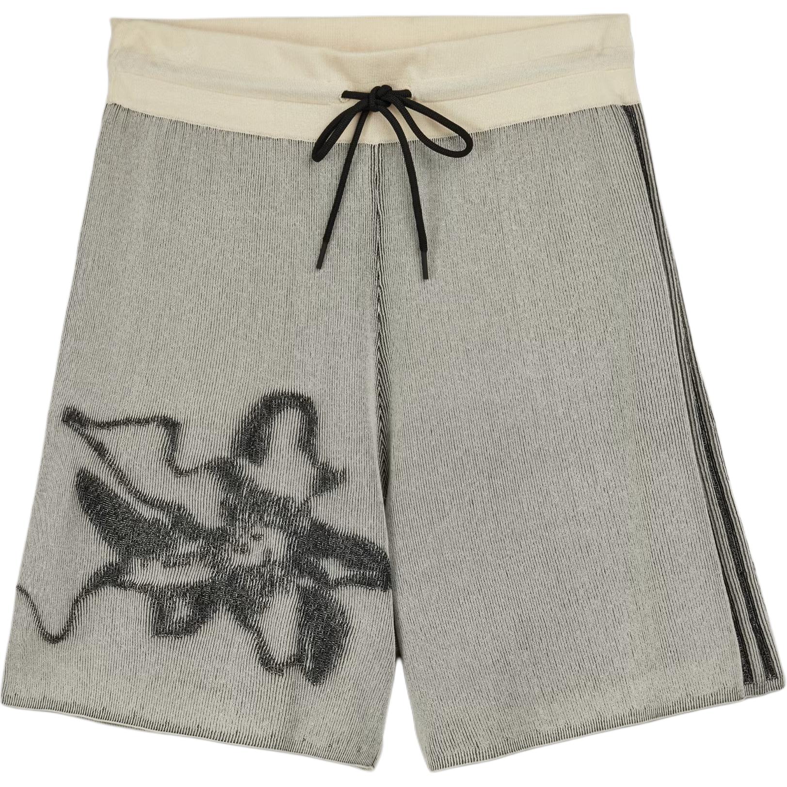 

Y-3 Pattern Print Mid-Rise Elastic Straight Leg Casual Shorts Unisex shorts Gray IV7741 XS