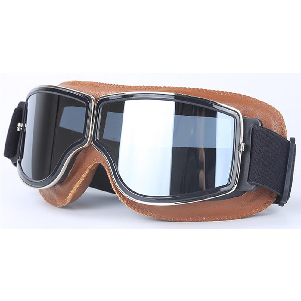 Okulary Przeciwsłoneczne Motocyklowe Vintage Retro Skórzane Gogle Okulary Do Vespa Vintage Szklane Motocyklowe Gogle Motocrossowe Narciarskie