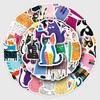 50 Cute Cat Stickers: Colorful, Waterproof Cartoon Decals for Thermos Cups & Notebooks