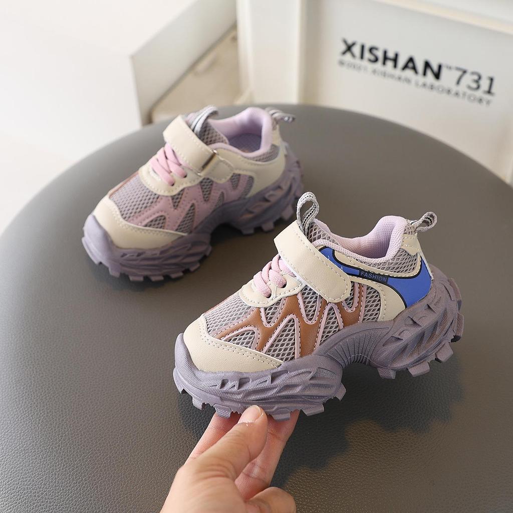 Kids' 2026 Spring & Autumn Sneakers: New Casual Mesh Sports Shoes for Girls & Boys with Thick Soles