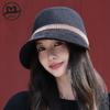 Autumn and Winter New Splicing Hat Women's Retro Versatile Cap Showing Face Small Equestrian Hat Warm and Windproof Spot