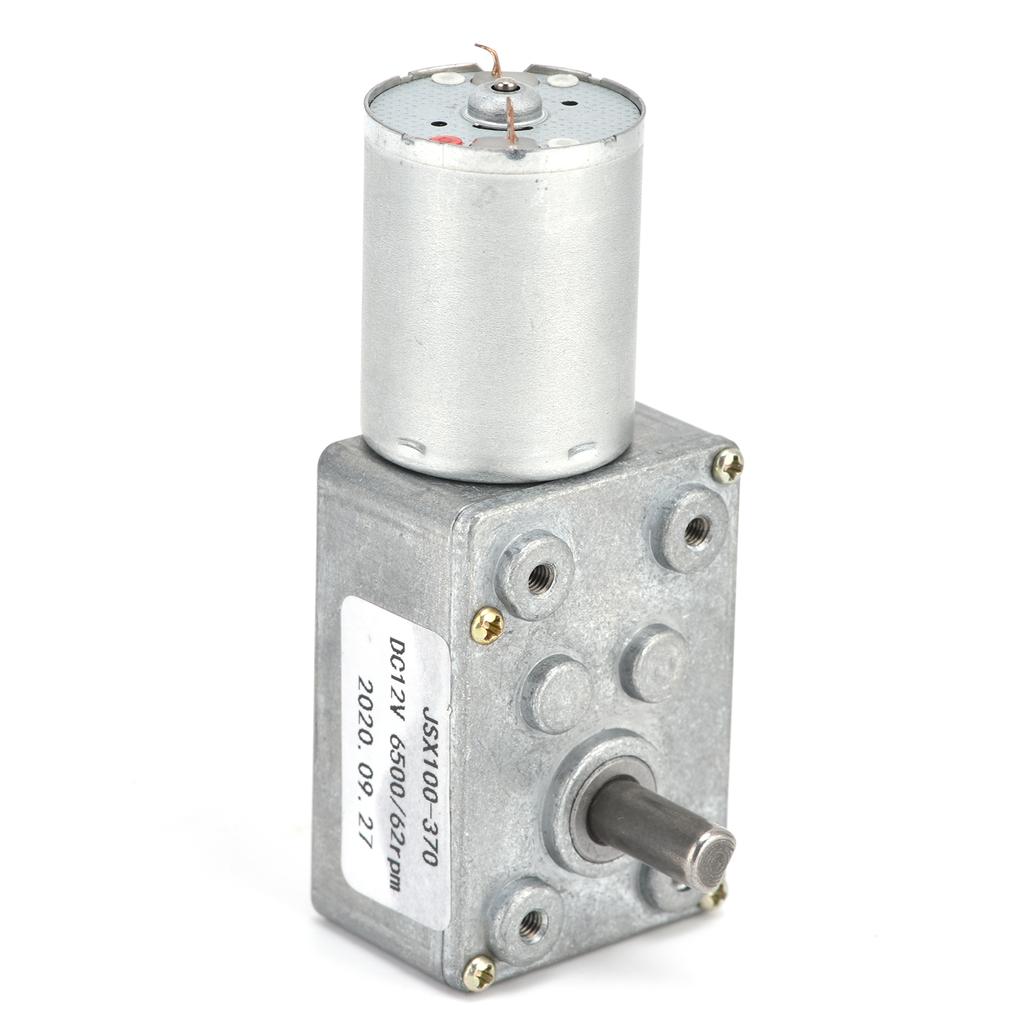 Šnekový motor JSX100370 samosvorný DC 12V 62 ot/min Redukce otáček Elektrický reduktorový motor