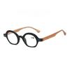 Fashionable High-definition for Women's Reading Eyeglasses Ultra-lightweight Neutral High-quality Wood Grain Leg Anti Blue Ray Eyeglasses