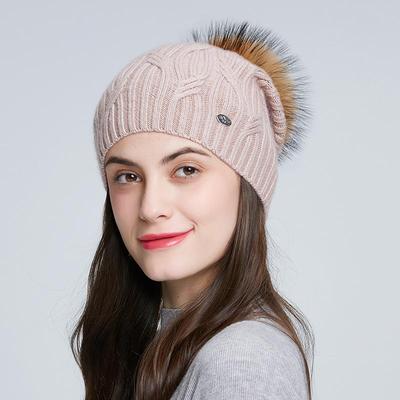 Women Winter Hats Fashion Knitted Hat Girl Autumn Fur Pompom Beanies