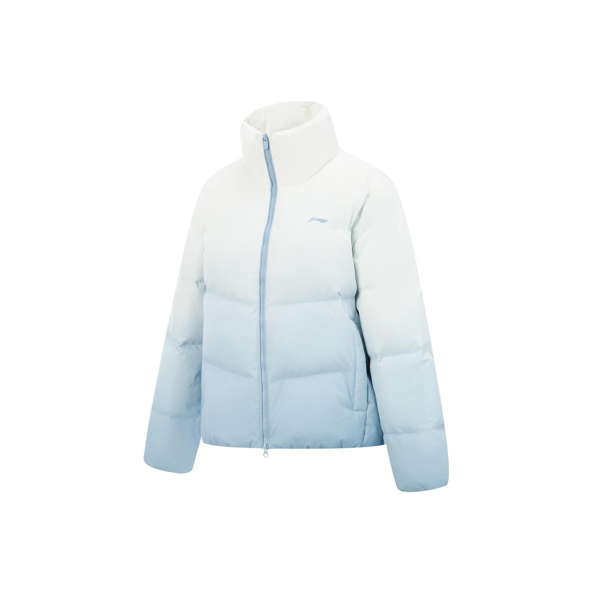 

Li-Ning Модная Толстая Повседневная Простая Универсальная Удобная Теплая Короткая Градиентная Пуховая Куртка Женская верхняя одежда AYMV396-10 S