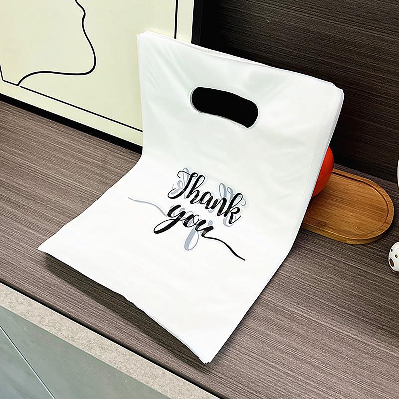 100Pcs Thank You Bag Gift Plastic Shopping Bag Tote Bag 20*30Cm Gift Bag Birthday Wedding Party Favors Candy Cookie Wrapper Bag