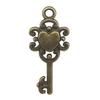 Retro Antique Bronze Color Key DIY Alloy Accessories Fashion Personality Love Pendant