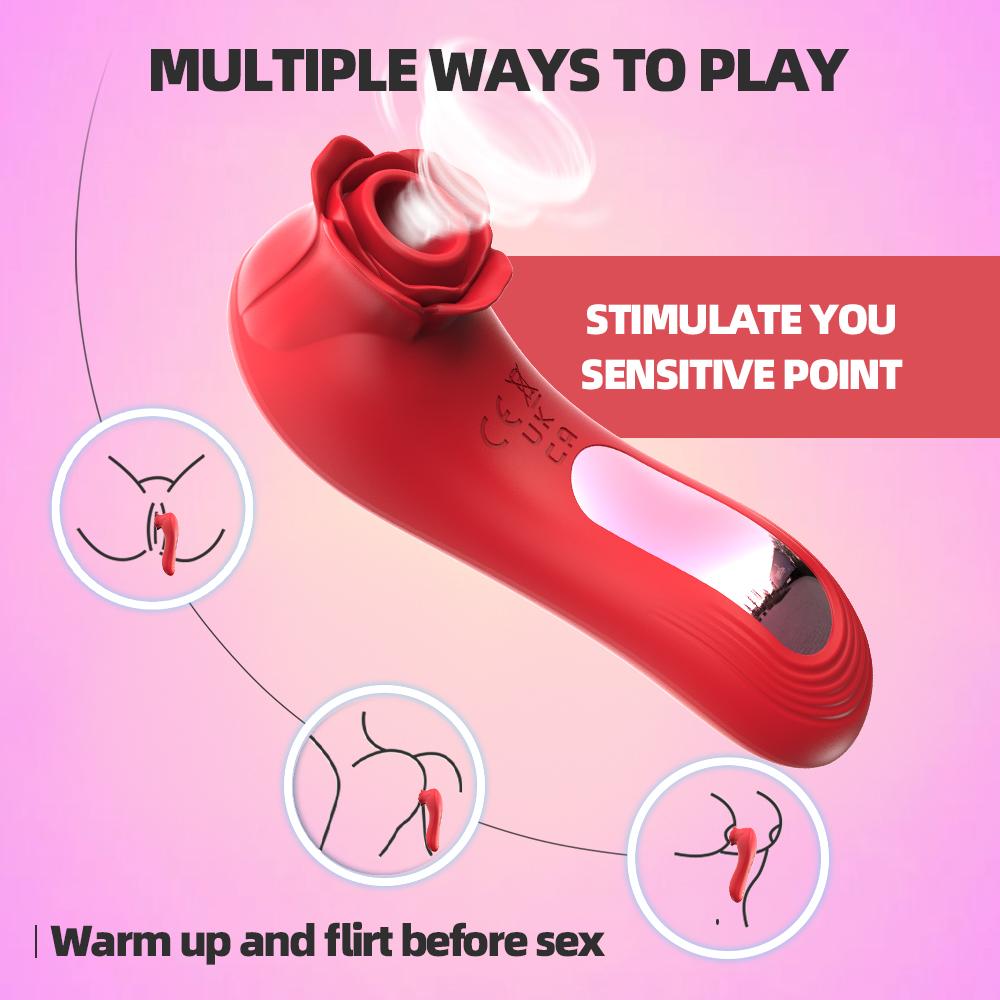 Přísavný klitoris Výkonný růžový sací vibrátor Ženská klitorisová bradavka Orální vakuový stimulátor Masážní přístroj Sexuální hračka pro dospělé Zboží pro ženy