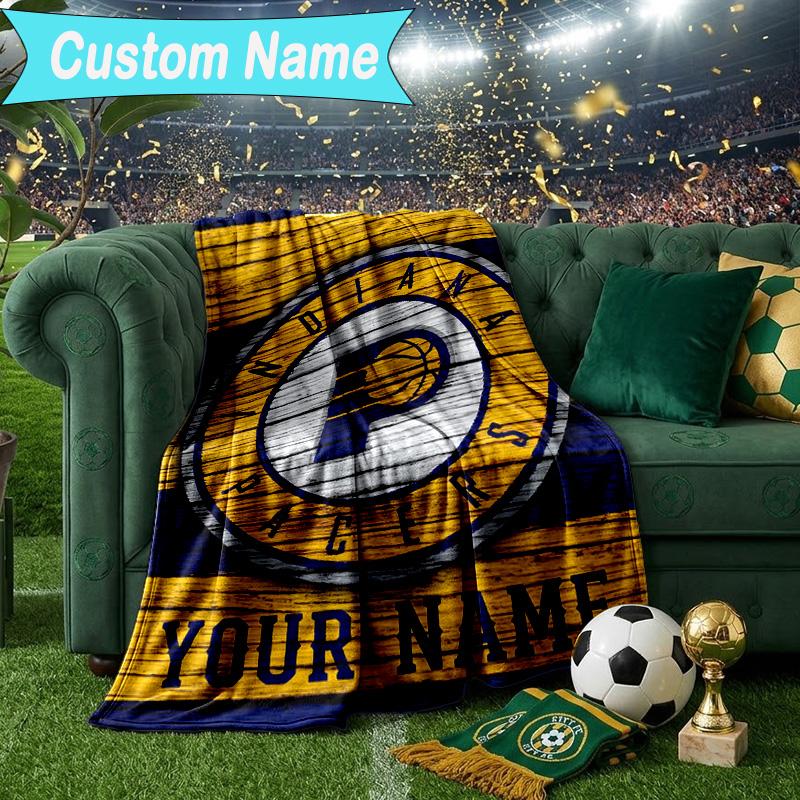 Custom Name Blanket basketball Pacers Neon Art Blanket Bedding Blanket for Travel, Camping, Living Rooms, Offices, Sofas, Fan Christmas gift