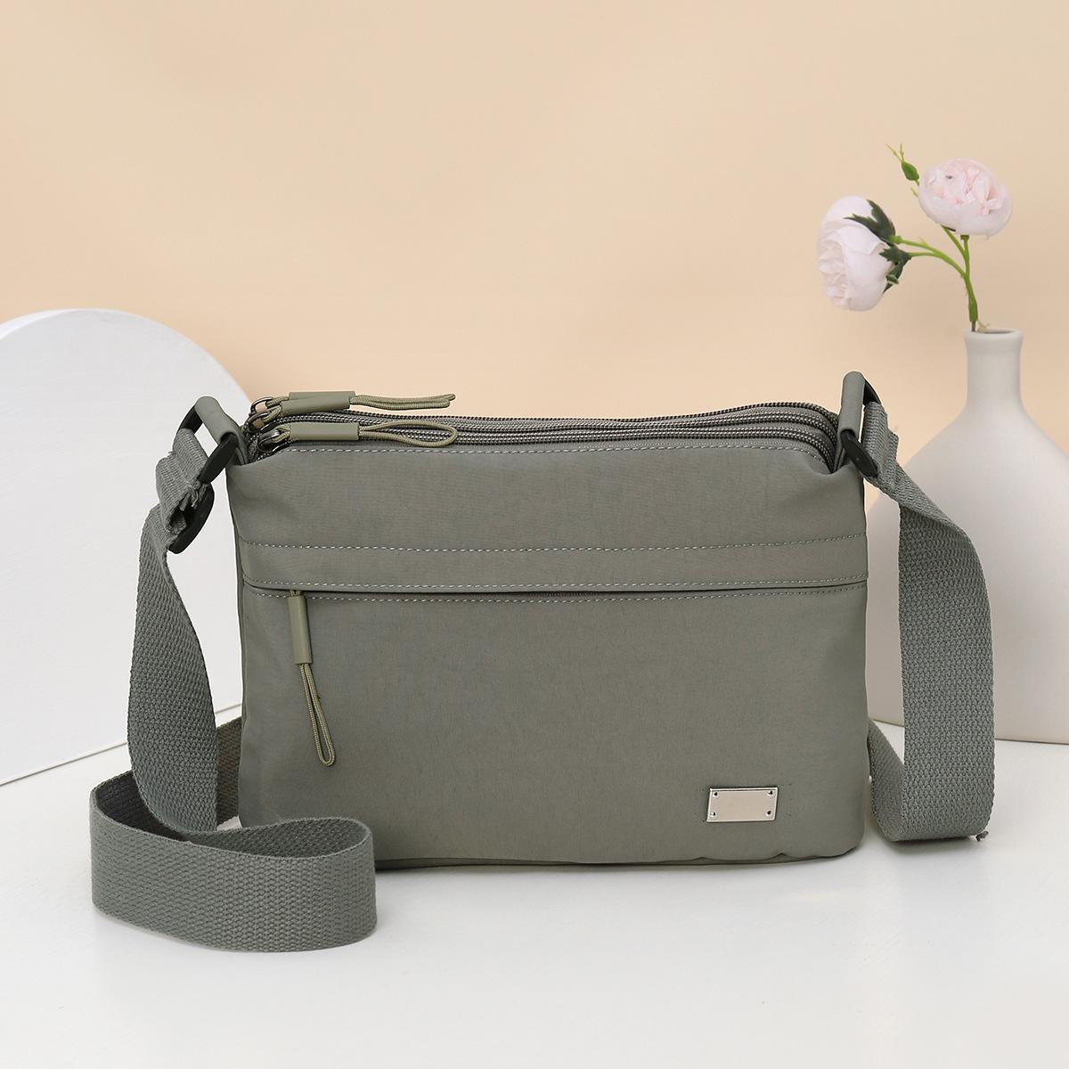 2025 Многофункциональная Минималистичная Нейлоновая Повседневная Сумка Через Плечо серый
