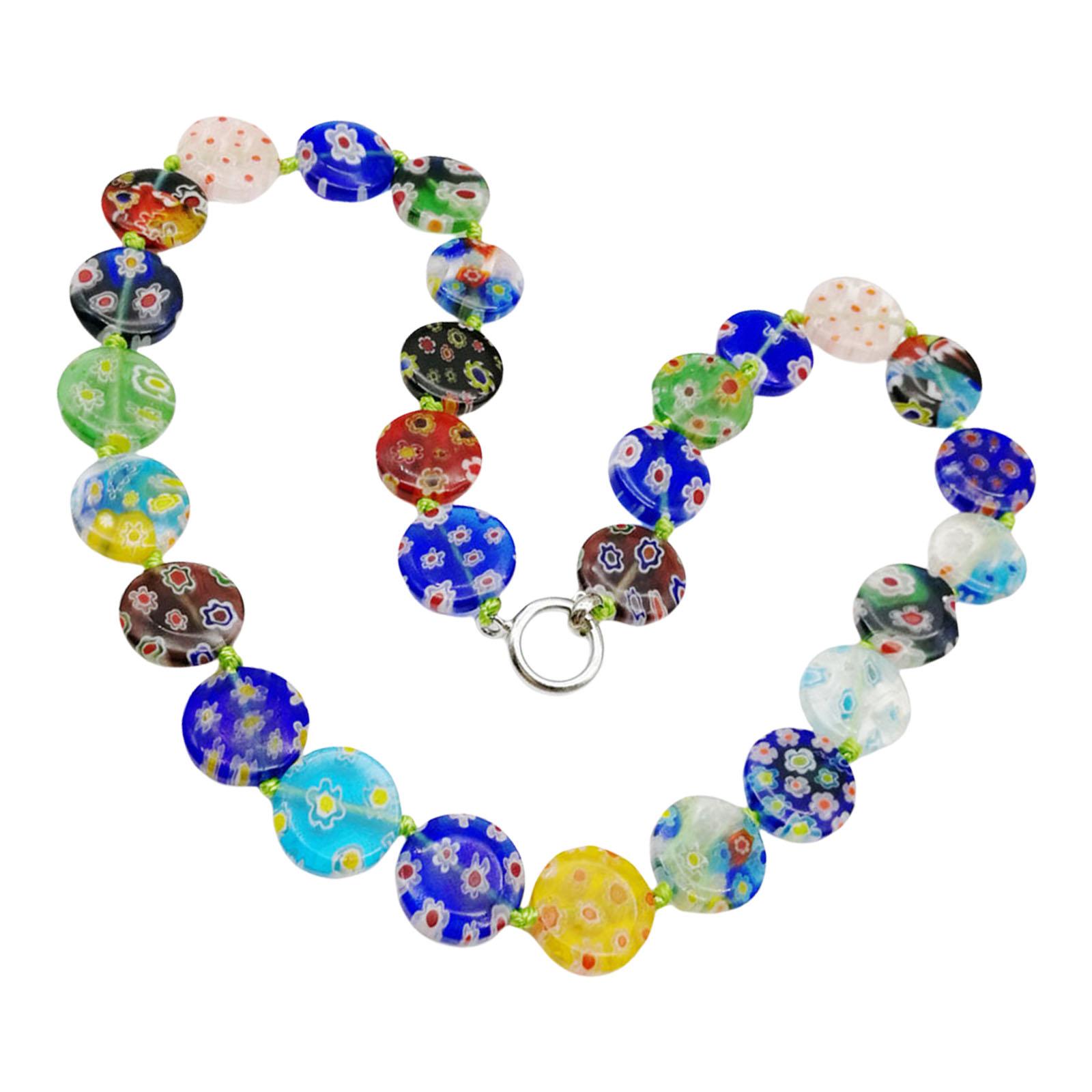 

Элегантное винтажное ожерелье из бусин, нежное ожерелье из стеклянных бусин, портативное украшение на шейной цепочке, дополняющее любой наряд B