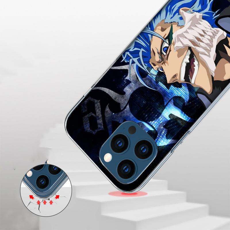 Bleach Grimmjow Phone Case For Apple iPhone 17 Air 16 15 Plus 14 + 13 Mini 12 11 Pro Max 7 8 SE 16Max Soft Shell Cover Coque 17