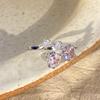 Pink Diamond Bow Ring for Women, Understated Luxury, Unique Design, Fashionable Ring