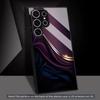 Purple Stripes  Glass Phone Case For Samsung Galaxy S26 S25 S24 S22 S23 Ultra S21 S20 Plus 5G Frosted Non-Slip Full Cover