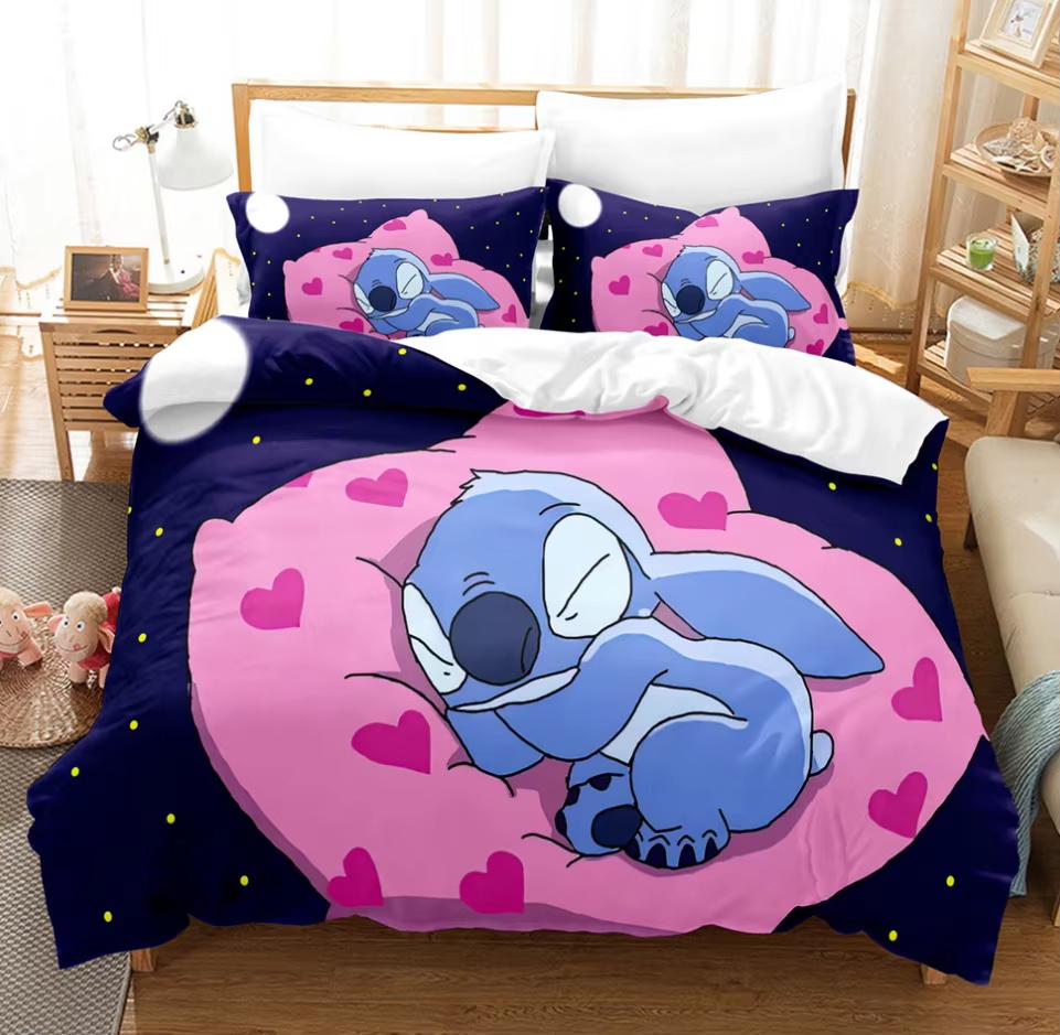 Copripiumino Cartoon Anime Matrimoniale King Size Set Biancheria da Letto Stampa Carina 3 Pezzi Biancheria da Letto Comoda per Bambini Contiene 2 Federe