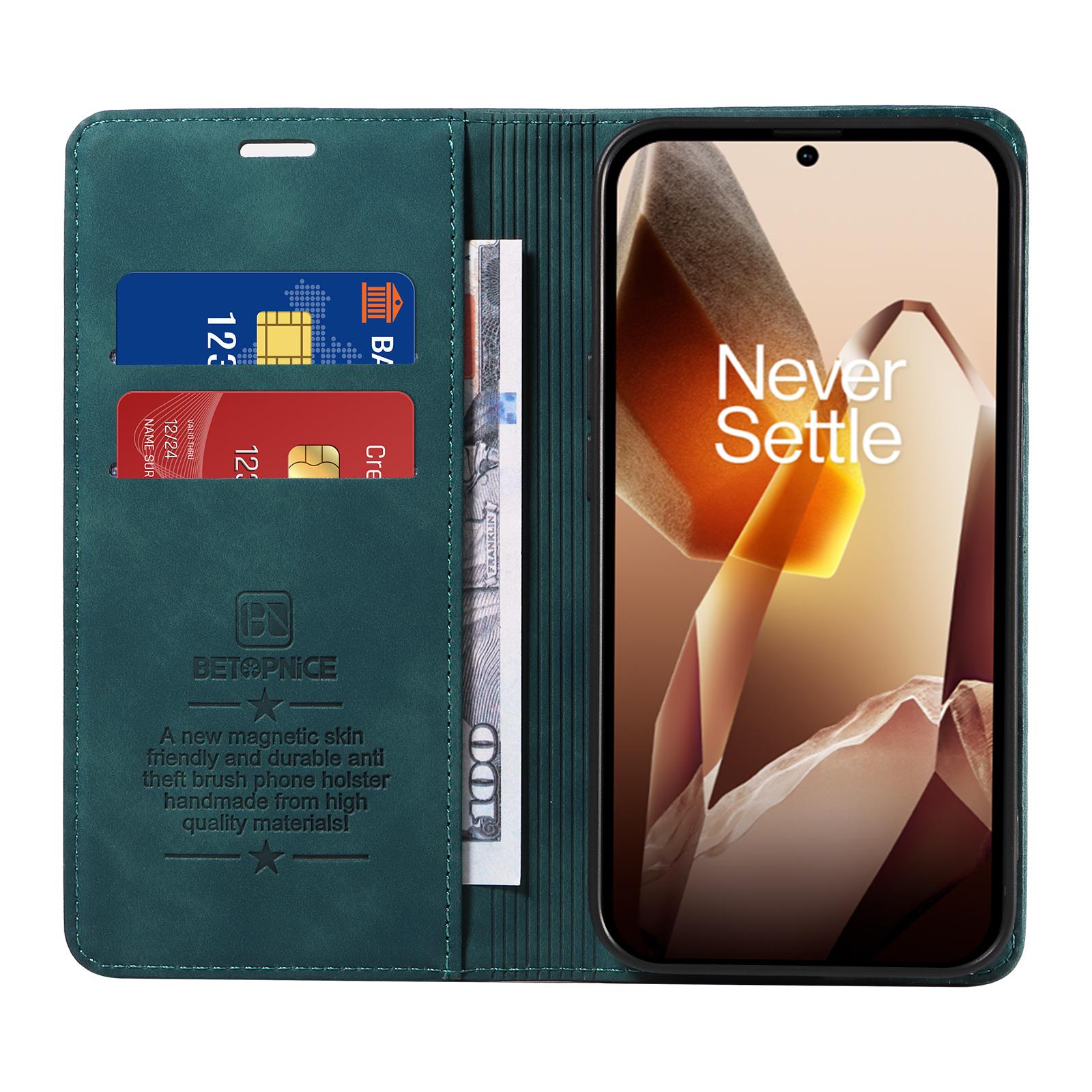 

BETOPNICE 003 For OnePlus 13 Wallet Case Leather Phone Cover with Stand Pink