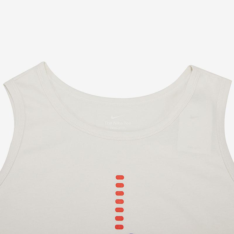 Nike Logo Print Crew Neck Tank Top Men Tops White DR7669-030