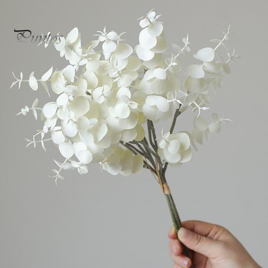 15.7" Faux Eucalyptus Leaves Stems Artificial Eucalyptus Leaves Branches Colored Simulated Fake Leaves for Home Party Wedding Decor