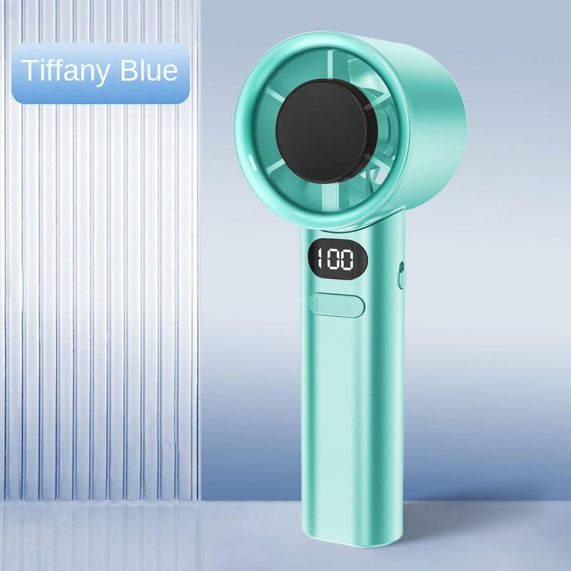 2024 Yeni Taşınabilir 120 Hızlı El Tipi Buz Kaplama Fanı Dijital Ekran Türbin Storm Semiconductor 1800mah Mini Fan