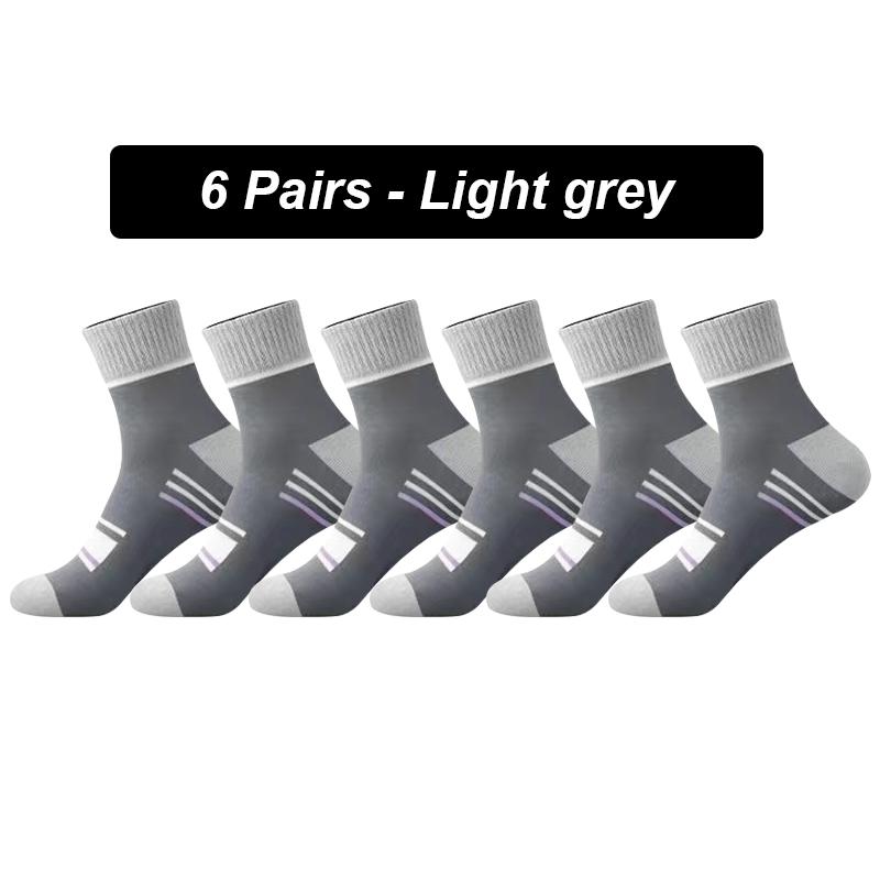 Lot de 6 paires de chaussettes de sport respirantes pour homme, confortables, absorbantes, déodorantes, de haute qualité