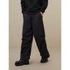 GXG Men's 2024 Autumn Retro Black Drawstring Parachute Pants