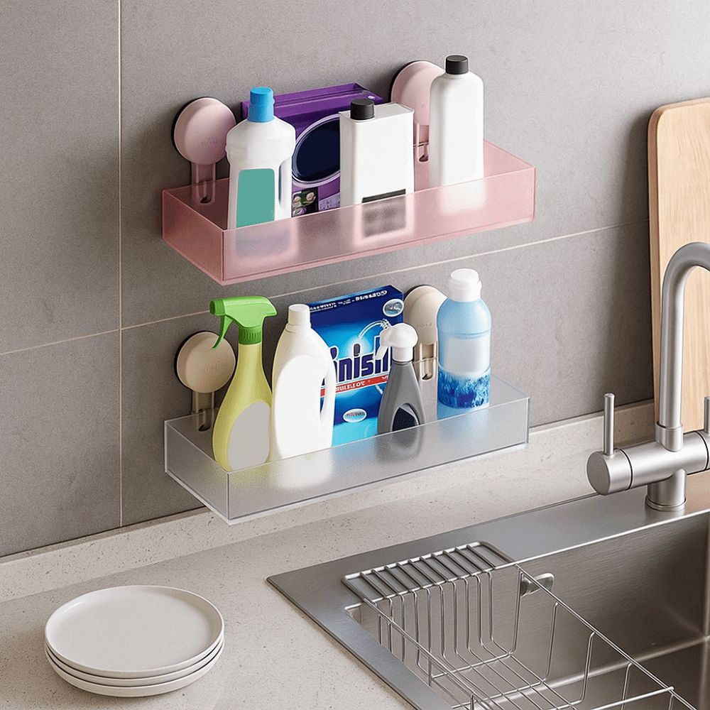 Wall Mounted Wall Hanging Storage Rack Frosted Cosmetics Storage Rack For Home