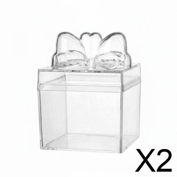 Candy Box Gift Container with Lid, Transparent Polypropylene, Clear And Compact