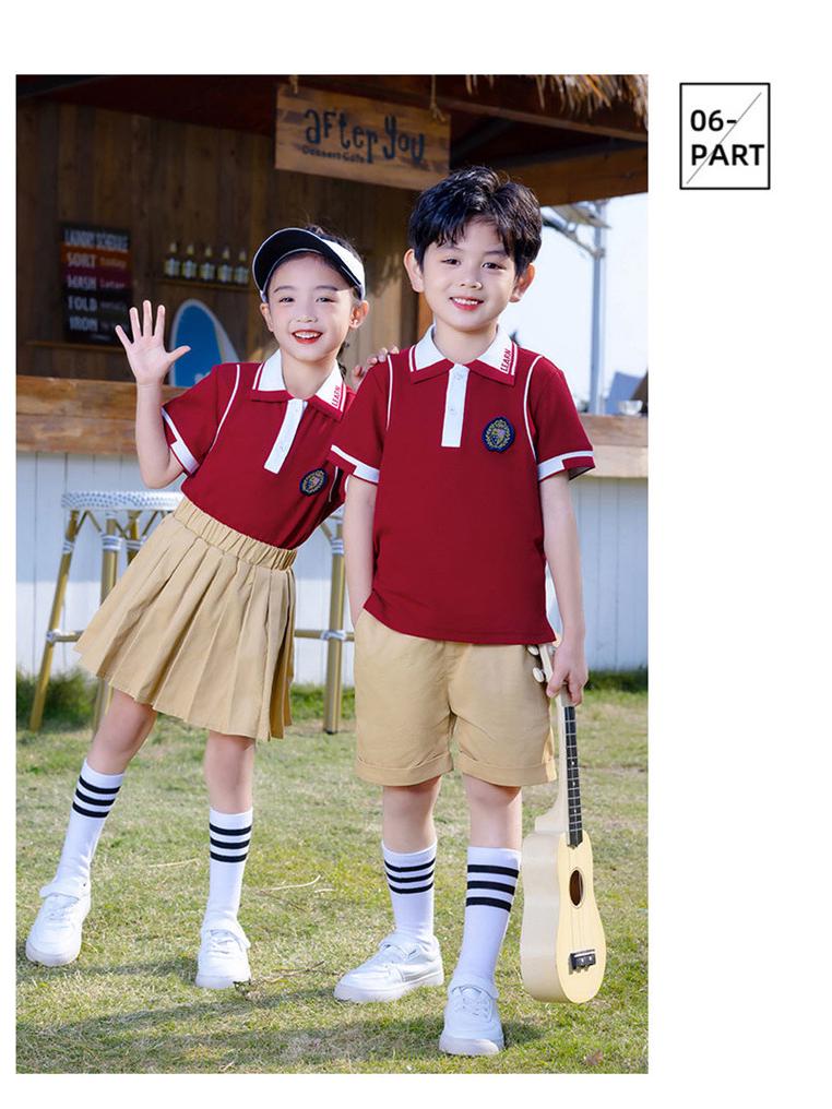 Girls' Kindergarten Spring & Autumn Academic-Style Three-Piece School Uniform Set