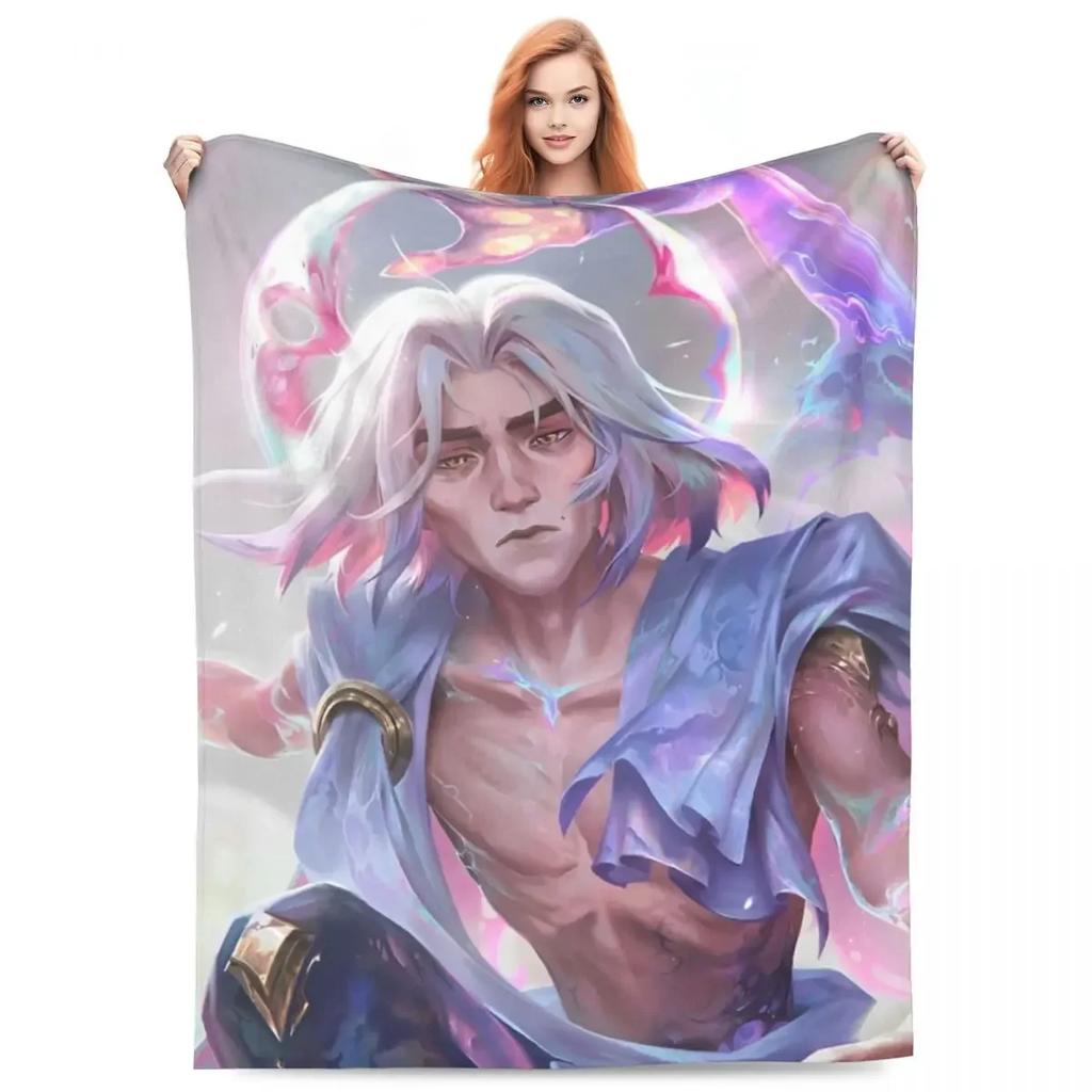 Arcane Viktor Spiel Flanelldecke Weich Warm Bettwäsche Überwürfe für Heimdeko Camping Druck Tagesdecke Sofa Bettüberwurf