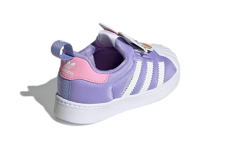 Disney X Adidas Originals SUPERSTAR 360 Abrasion Resistant Low Top Toddler Shoes Purple Infant And Toddler GX3280